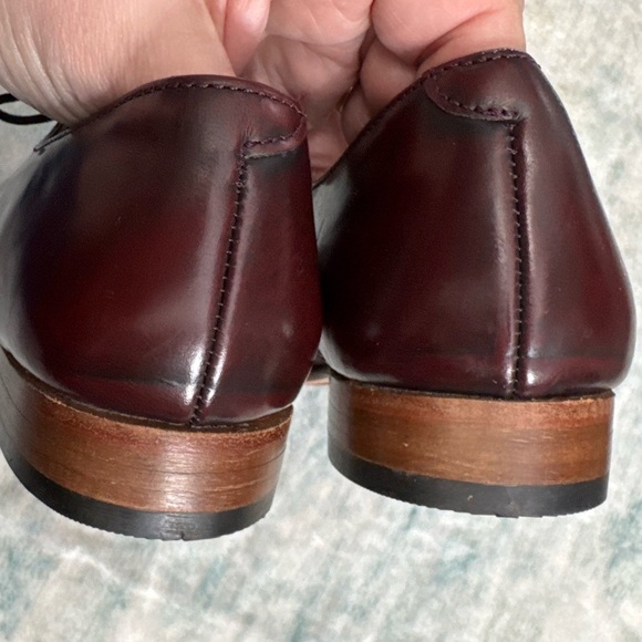 Dieppa Restrepo Burgundy Leather Oxford Shoes Women’s Size 6 Handmade Artisan - Picture 12 of 13